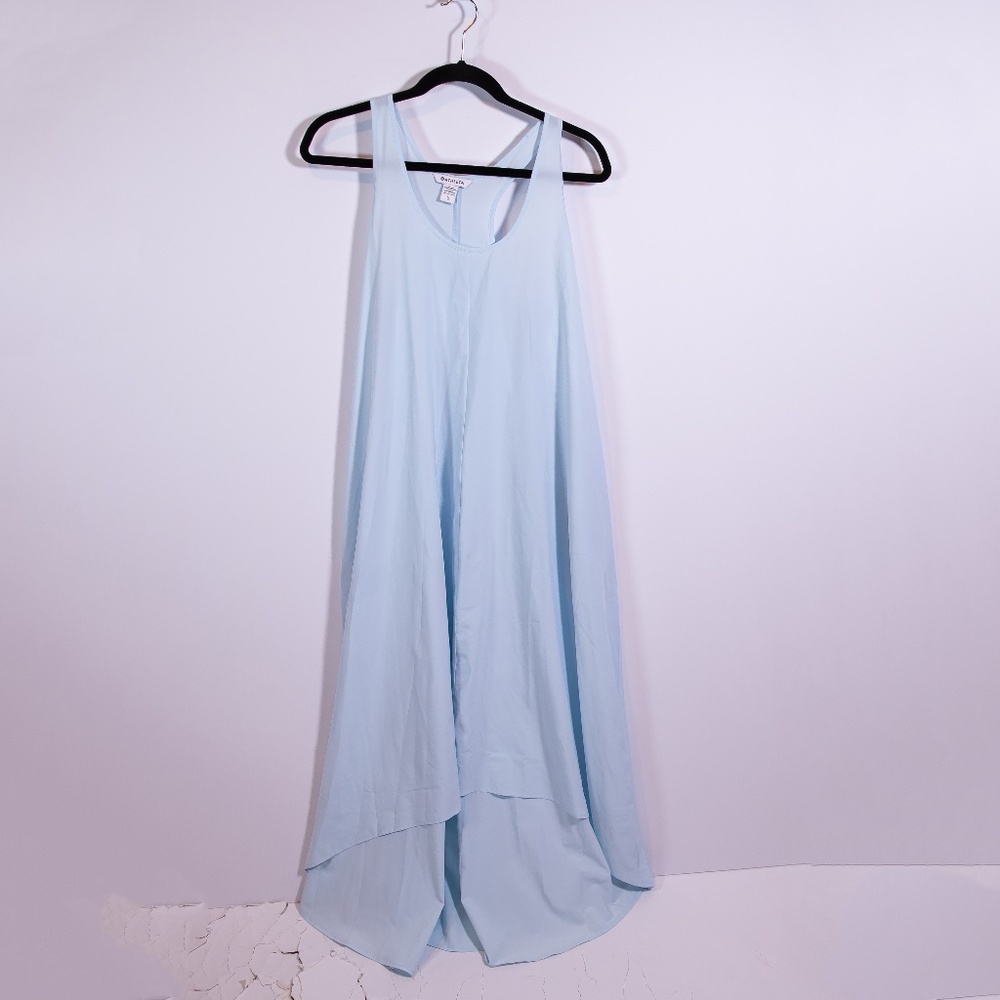 Athleta Women's Lightweight Racerback Sleeveless Long Midi Dress Blue Large